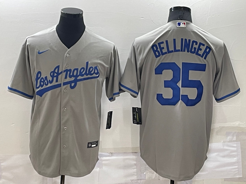 Men's Los Angeles Dodgers Cody Bellinger Gray Stitched Jersey