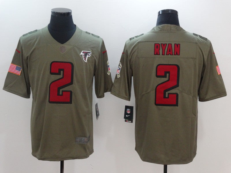 Men's Atlanta Falcons Matt Ryan #2 Brown Game Jersey1