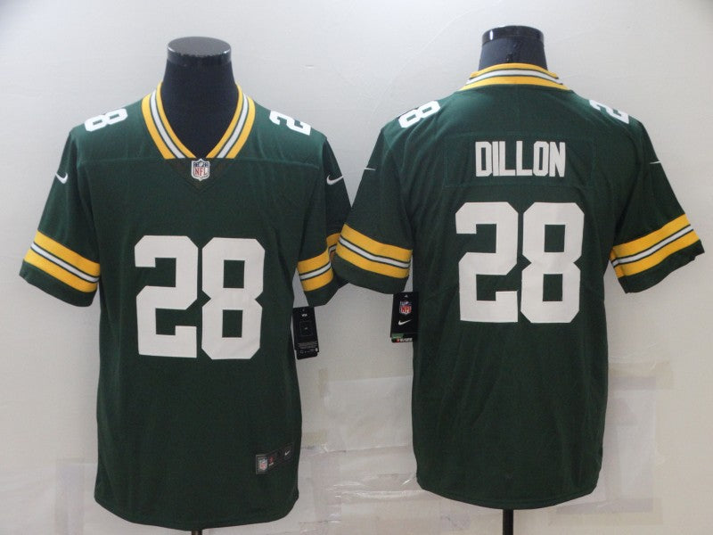 Men's Green Bay Packers AJ Dillon #28 Green Game Jersey1