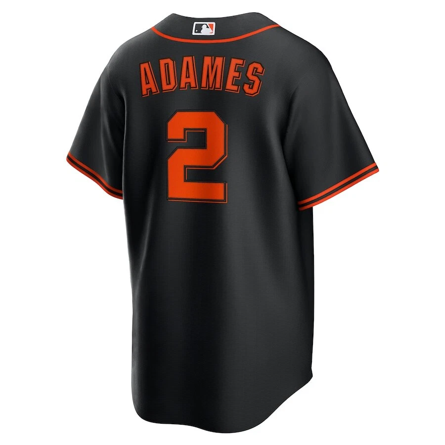 San Francisco Giants Willy Adames #2  Black Alternate 2025  Player Jersey