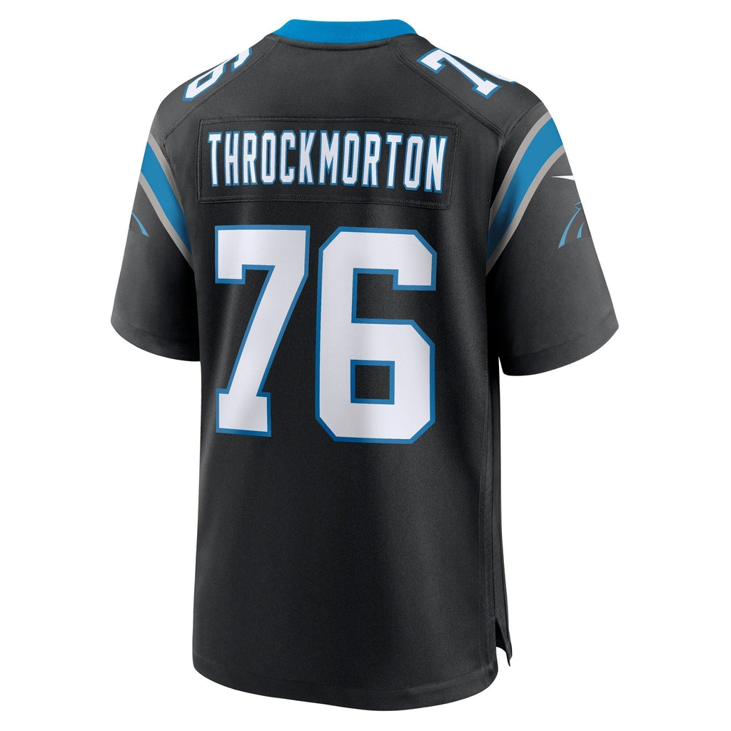Calvin Throckmorton Carolina Panthers Team Game Jersey -  Black