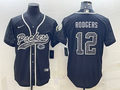 Men's Green Bay Packers Aaron Rodgers Black Retired Player RFLCTV Limited Jersey Joint Edition