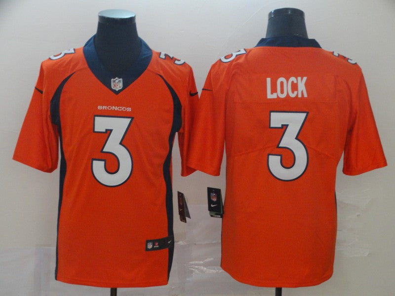 Men's Denver Broncos Drew Lock Orange Game Jersey