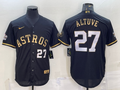 Men's Houston Astros Jose Altuve Black Replica Authentic Jersey
