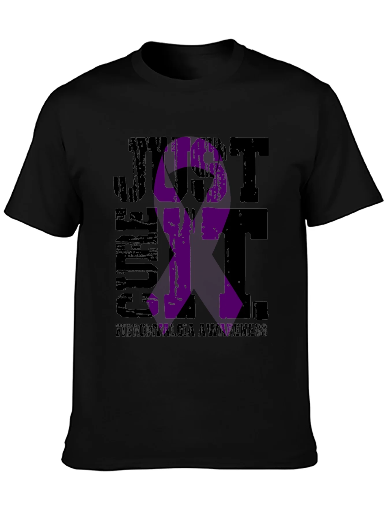 Fibromyalgia Awareness T-Shirt - Just Cure It Ribbon