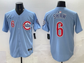 Men's Chicago Cubs Matt Shaw #6 Light Blue Alternate Limited Player Jersey
