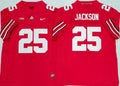 Men's Ohio State Buckeyes Bo Jackson #25 Red Player Game Jersey