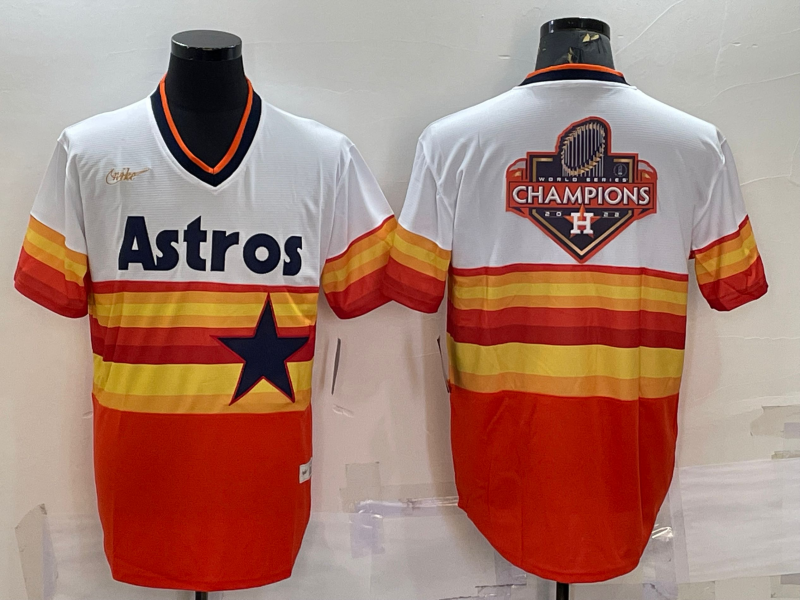 Men's Houston Astros White Home Cooperstown Collection Team Jersey1