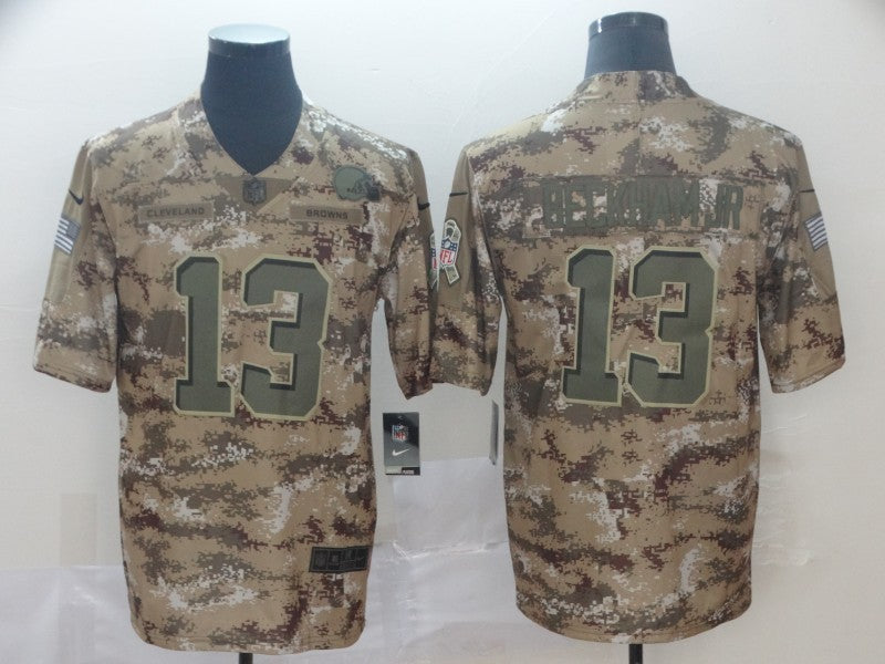 Men's Cleveland Browns Odell Beckham Jr. #13 Camouflage Game Jersey1