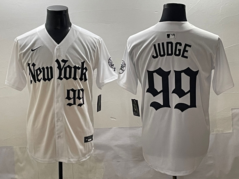 Men's New York Yankees Aaron Judge White Team Game Player Jersey
