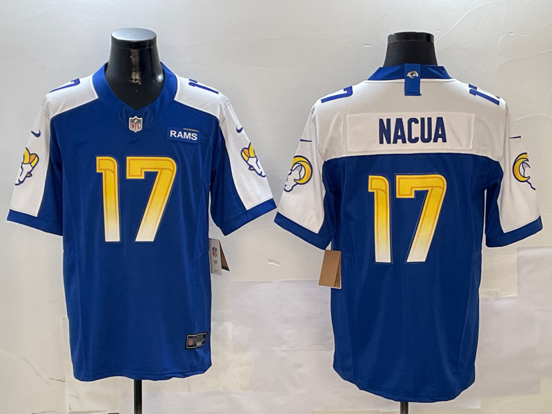 Men's Los Angeles Rams Puka Nacua Royal Vapor F.U.S.E. Limited Jersey