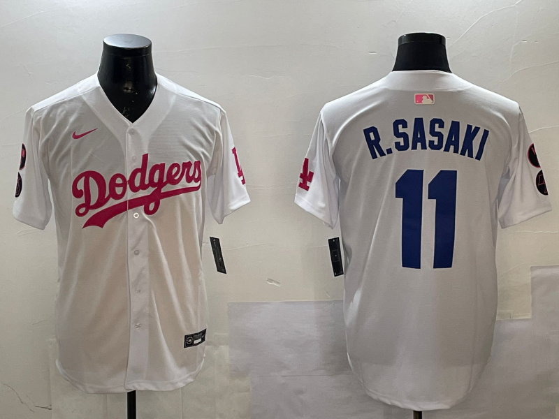 Men's Los Angeles Dodgers Roki Sasaki White Player Game Jersey