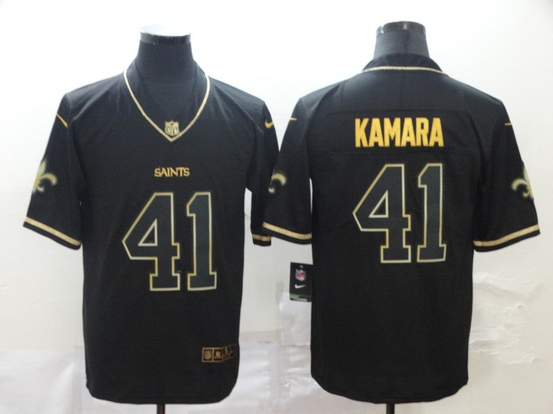 Men's New Orleans Saints Alvin Kamara #41 Black Player Jersey1