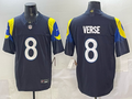 Men's Los Angeles Rams Jared Verse Midnight Blue 2025 Rivalries Collection Game Jersey