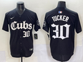 Men's Chicago Cubs Kyle Tucker Black Replica Player Jersey