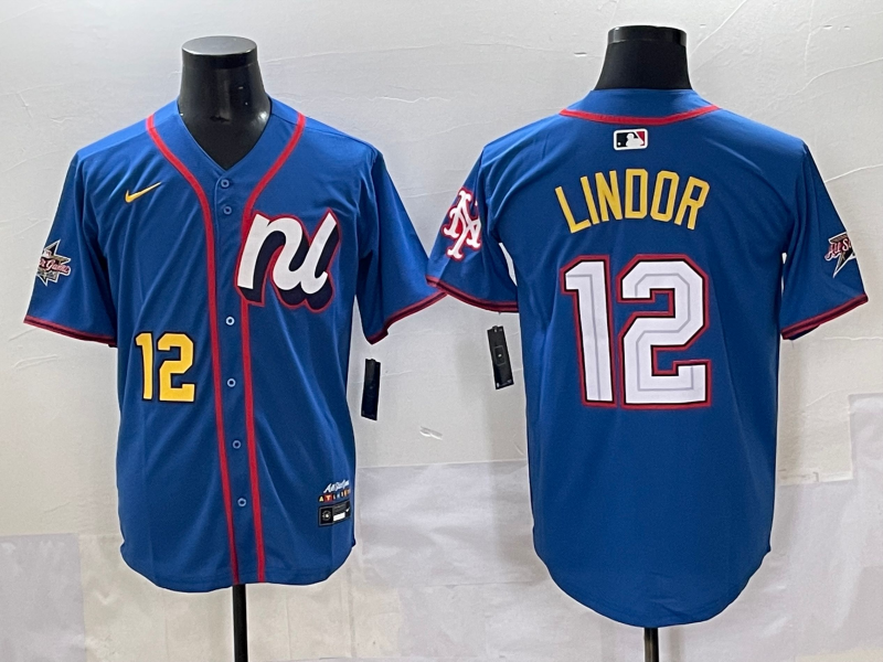 Men's National League Francisco Lindor Blue 2025 All-Star Edition Limited Player Jersey