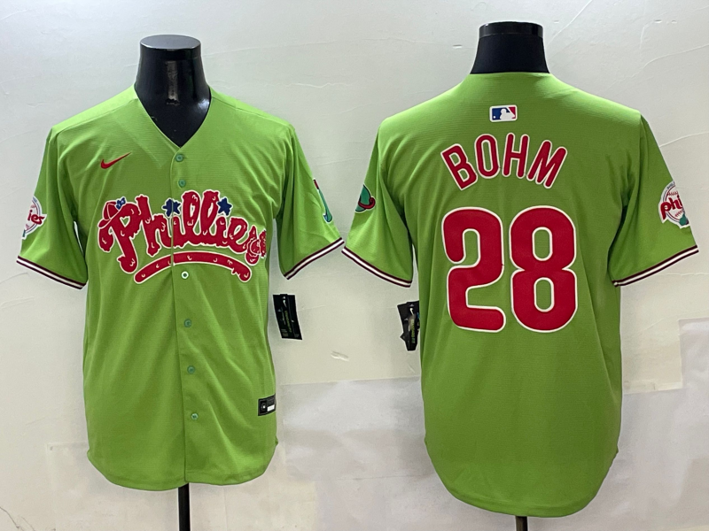 Men's Philadelphia Phillies Alec Bohm Green Player Jersey