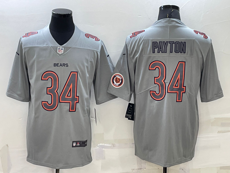 Men's Chicago Bears Walter Payton Gray Atmosphere Fashion Game Jersey