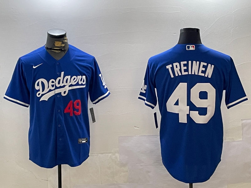 Men's Los Angeles Dodgers Blake Treinen Royal Alternate Replica Player Jersey