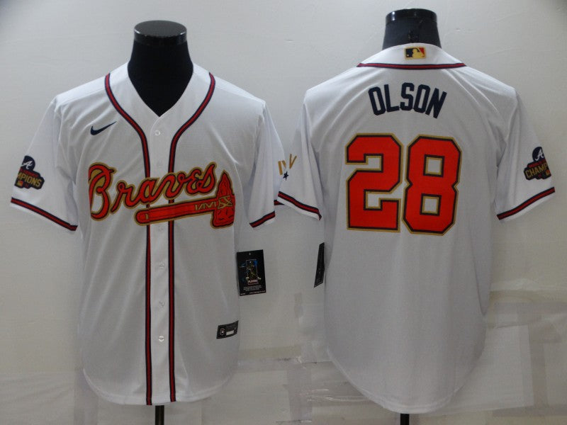 Men's Atlanta Braves Matt Olson White Replica Player Jersey