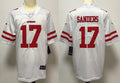 Men's San Francisco 49ers Emmanuel Sanders #17 White Game Jersey1