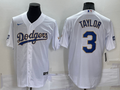 Men's Los Angeles Dodgers Chris Taylor White Stitched Jersey