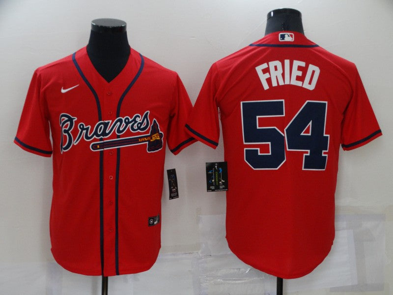 Men's Atlanta Braves Max Fried Red Replica Player Jersey