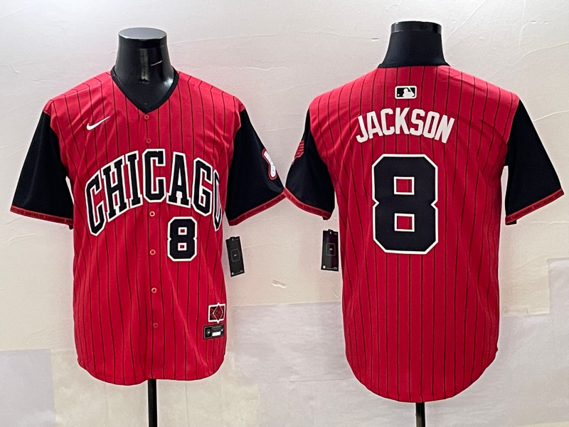 Men's Chicago White Sox Bo Jackson Red/Black 2025 City Connect Limited Player Jersey