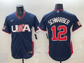 Men's USA Baseball Kyle Schwarber #12 Navy 2026 World Baseball Classic Stadium Jersey