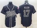 Men's Buffalo Bills Josh Allen Black RFLCTV Limited Jersey Joint Edition