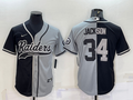 Men's Las Vegas Raiders Bo Jackson Black/Gray Game Jersey Joint Edition