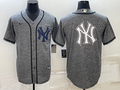 Men's New York Yankees Gray Alternate Player Jersey1