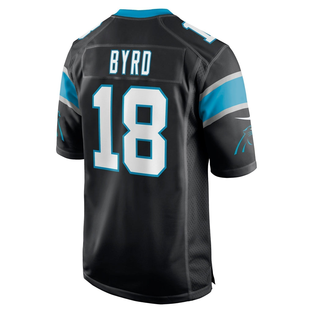 Damiere Byrd Carolina Panthers Game   Jersey - Black