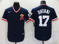 Men's Los Angeles Angels Shohei Ohtani Navy Printed Baseball Jersey