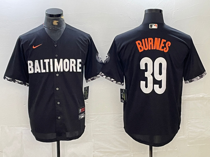 Men's Baltimore Orioles Corbin Burnes Black City Connect Replica Player Jersey