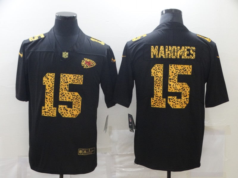 Men's Kansas City Chiefs Patrick Mahomes #15 Black Game Player Jersey1
