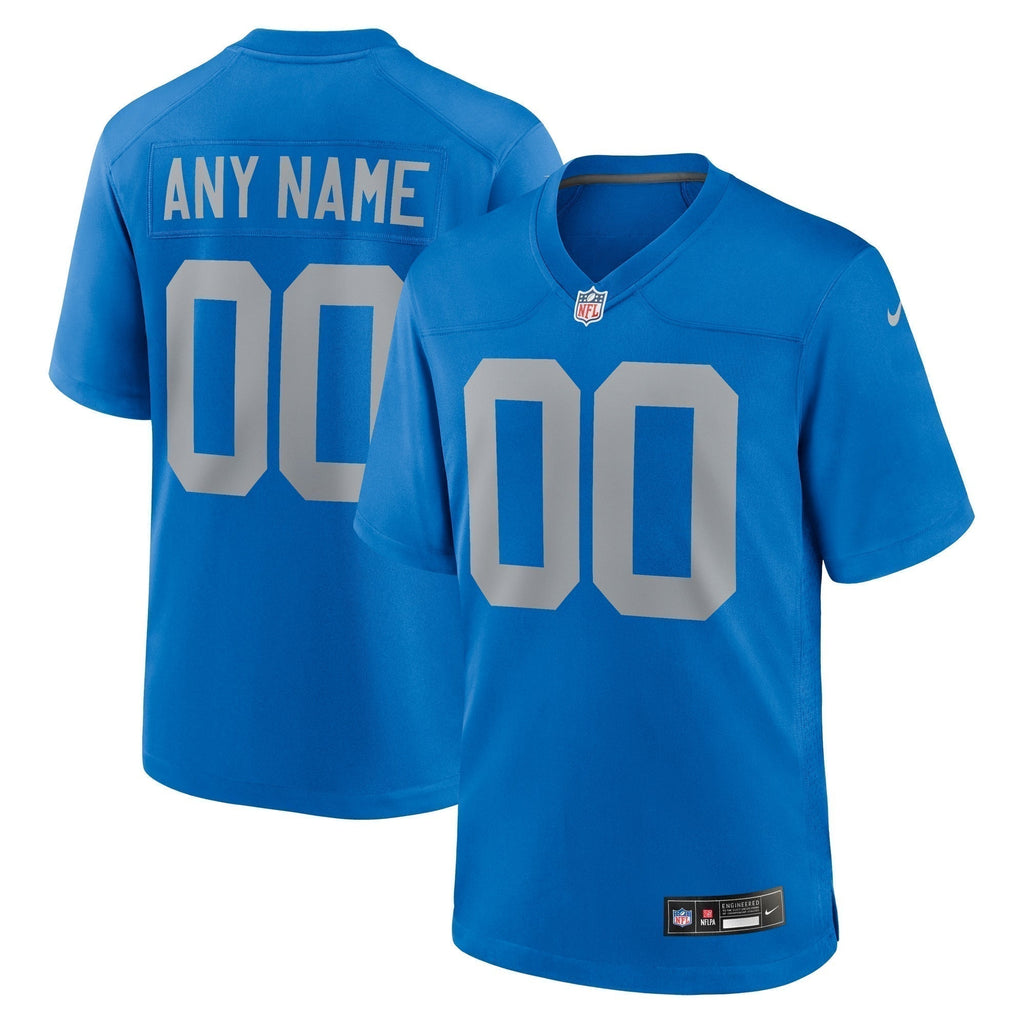 Detroit Lions  Alternate Custom Game Jersey - Blue