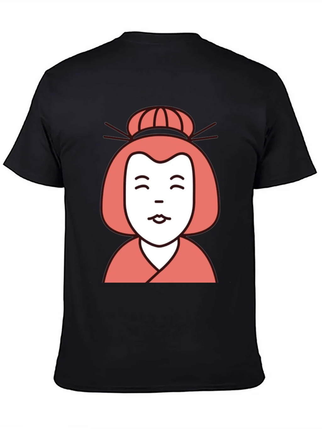 Japanese Geisha Graphic Tee - Unisex Black T-Shirt