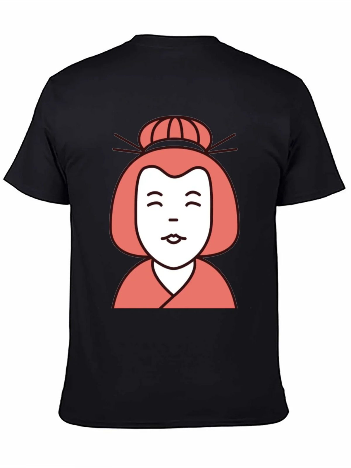 Japanese Geisha Graphic Tee - Unisex Black T-Shirt