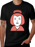 Japanese Geisha Graphic Tee - Unisex Black T-Shirt