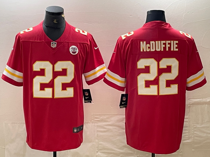 Men's Kansas City Chiefs Trent McDuffie #22 Red Game Player Jersey1