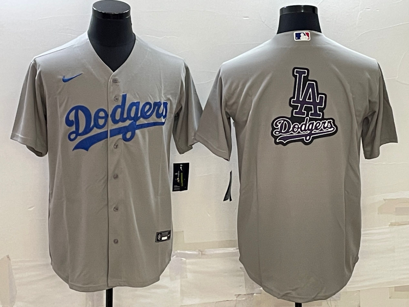 Men's Los Angeles Dodgers Gray Replica Baseball Jersey1