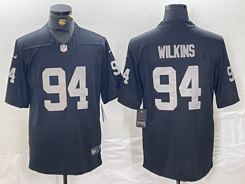 Men's Las Vegas Raiders Christian Wilkins Black Game Jersey
