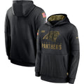 Men's Carolina Panthers  2020 Salute to Service Hoodie1 Black
