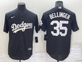 Men's Los Angeles Dodgers Cody Bellinger #35 Black Replica Baseball Jersey1