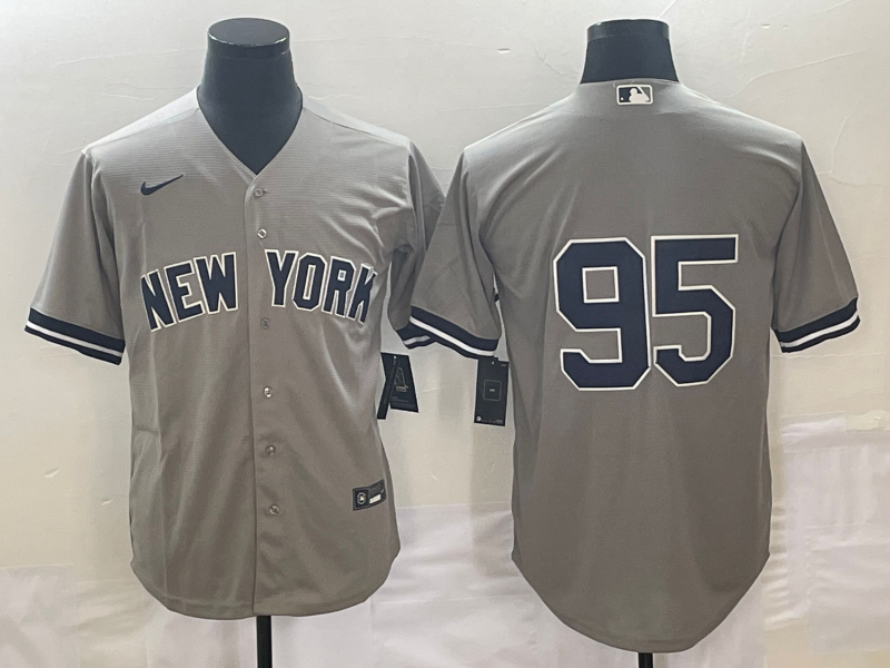 Men's New York Yankees Oswaldo Cabrera Gray Replica Player Name Jersey