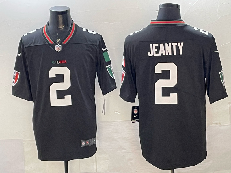Men's Las Vegas Raiders Ashton Jeanty #2 Black Alternate Game Jersey