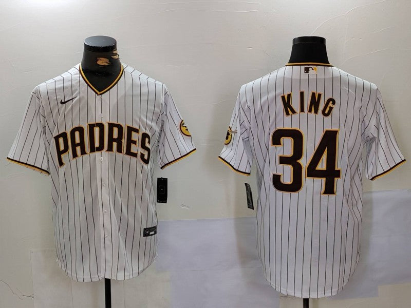 Men's San Diego Padres Michael King White Home Limited Player Jersey