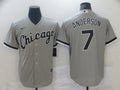 Men's Chicago White Sox Tim Anderson #7 Gray Replica Baseball Jersey1