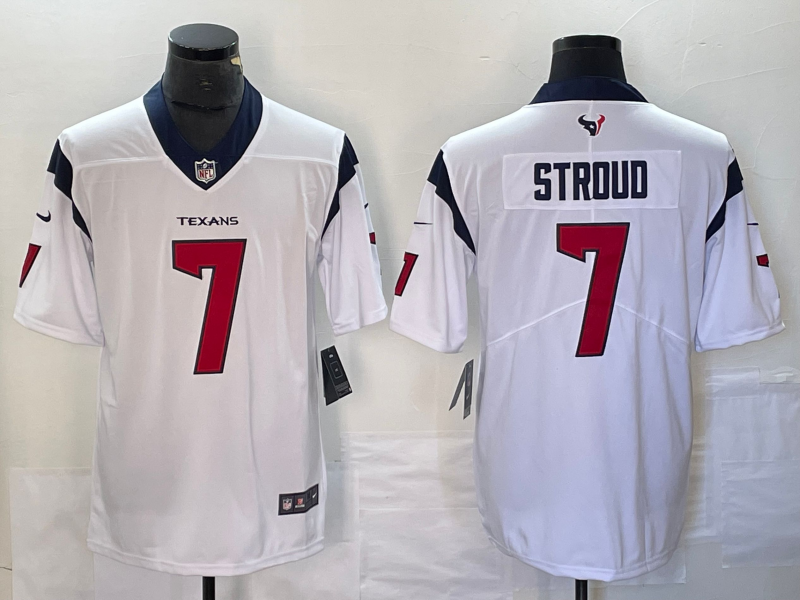 Men's Houston Texans C.J. Stroud #7 White Game Jersey1